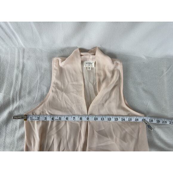 Everly Size S Sheer Sleeveless V Neck Top Pink Casual Blouse Pullover Shirt - Picture 6 of 8